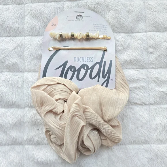 🍒 5/$20 new Goody Ouchless Scrunchie and Embellished Bobby Pin Set - Picture 5 of 8